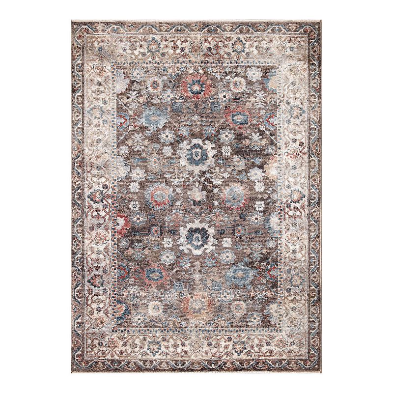 Concord Global Pandora Cassandra Traditional Area Rug, Brown, 8X11 Ft