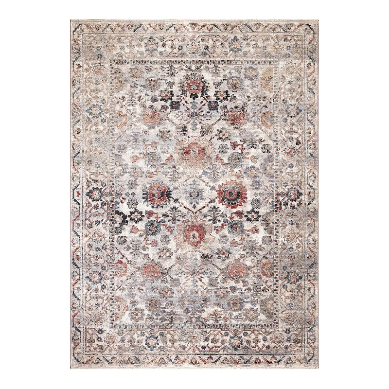 Concord Global Pandora Cassandra Traditional Area Rug, White, 8X11 Ft