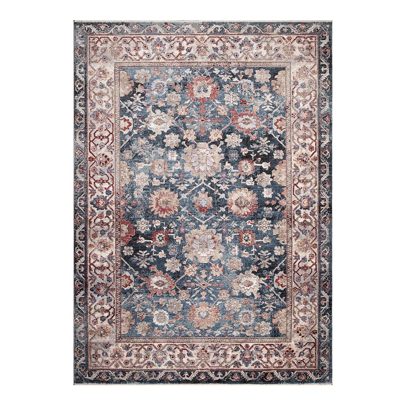 Concord Global Pandora Cassandra Traditional Area Rug, Blue, 5X7 Ft