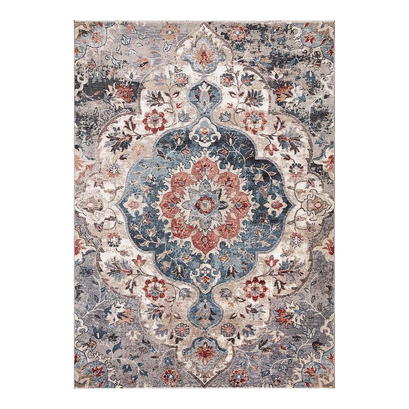 Concord Global Pandora Capella Medallion Area Rug, Multicolor, 5X7 Ft