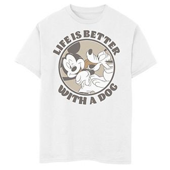 Disney's Mickey And Friends Boys 8-20 Life Is Better With A Dog Tee