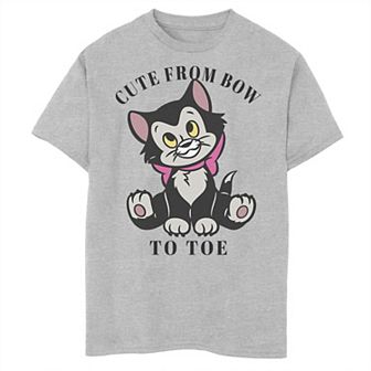 Disney's Pinocchio Boys 8-20 Figaro Cute From Bow To Toe Tee