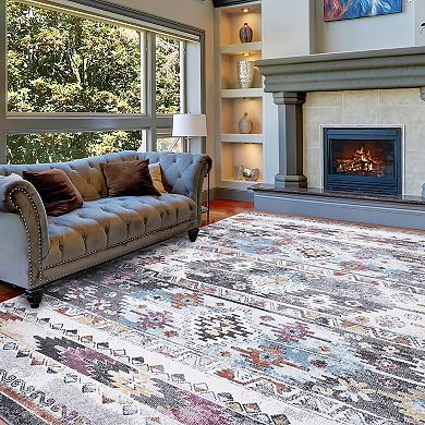 Concord Global Vintage Boulder Tribal Area Rug