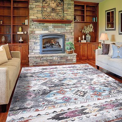 Concord Global Vintage Boulder Tribal Area Rug