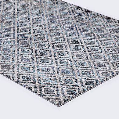 Concord Global Vintage Diamonds Geometric Area Rug