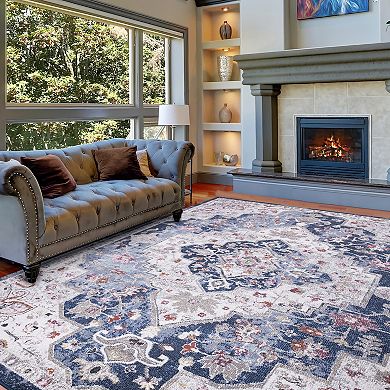 Concord Global Vintage Montreal Medallion Area Rug