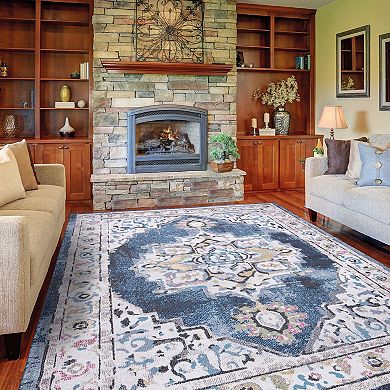 Concord Global Vintage Barclay Medallion Area Rug