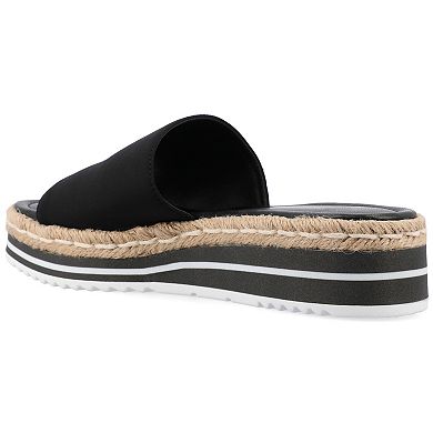Journee Rosey Women's Espadrille Slide Sandals