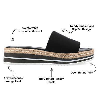 Journee Rosey Women's Espadrille Slide Sandals