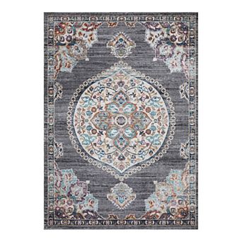 Concord Global Vintage Oushak Medallion Area Rug