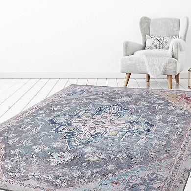 Concord Global Vintage Tabriz Medallion Area Rug