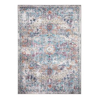 Concord Global Vintage Azure Medallion Area Rug