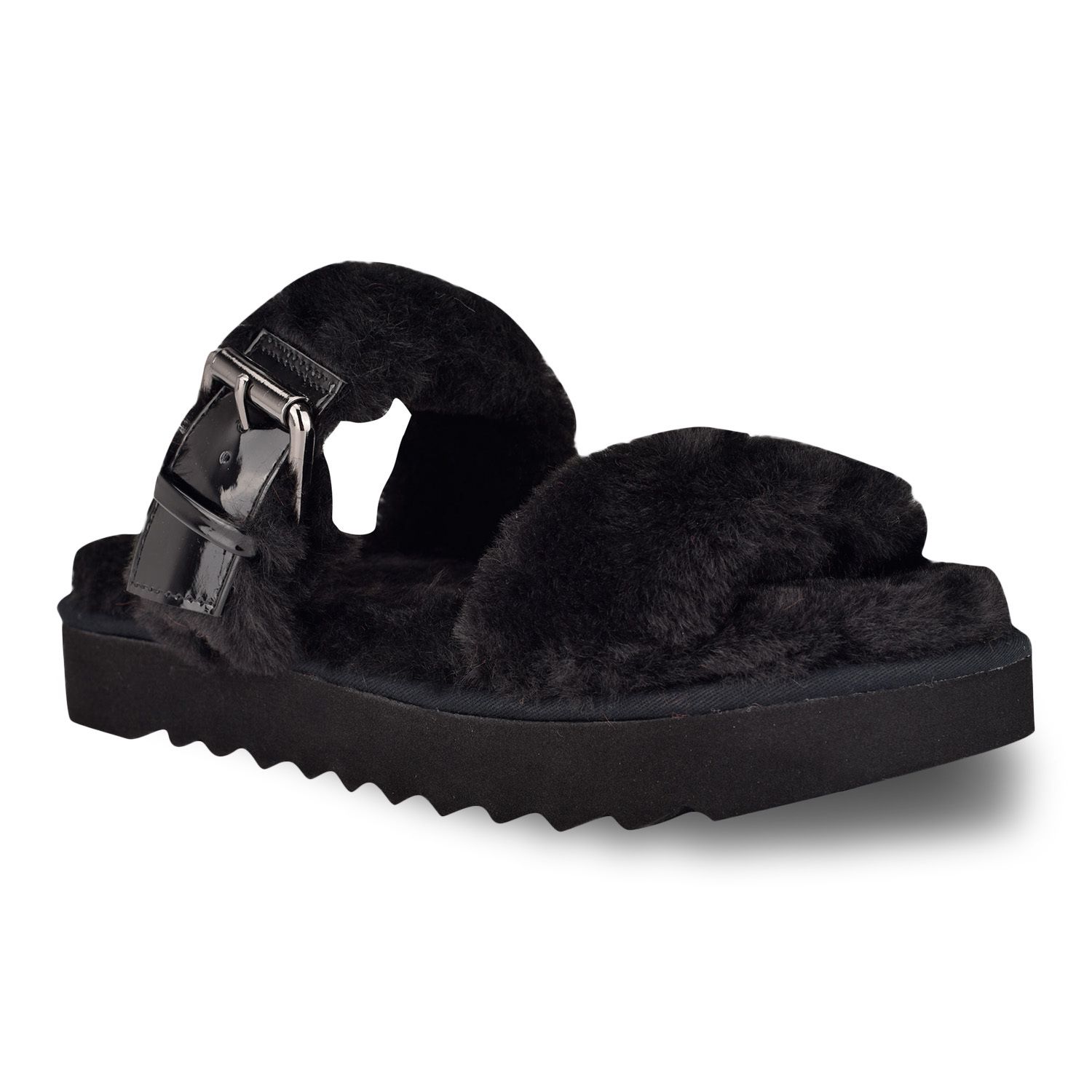 nine west fuzzy slippers