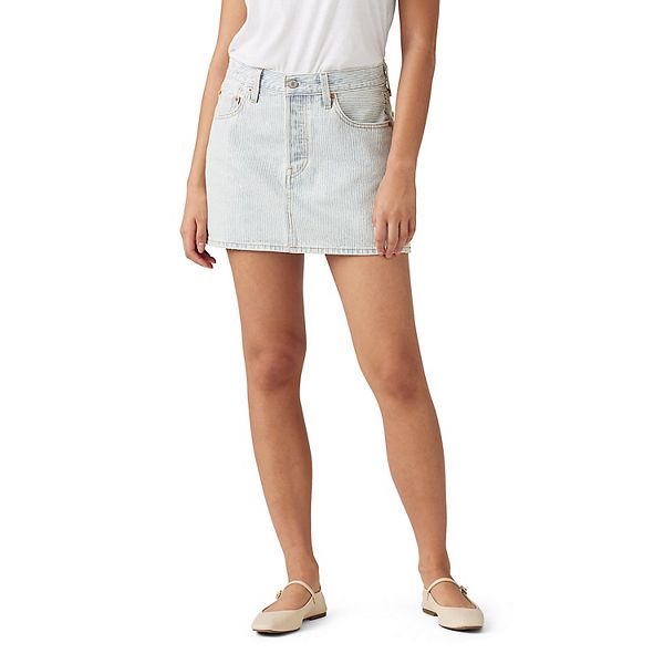 Women's Levi's® A-Line Button Front Mini Skirt - Fractal Line (27(US 4)M)