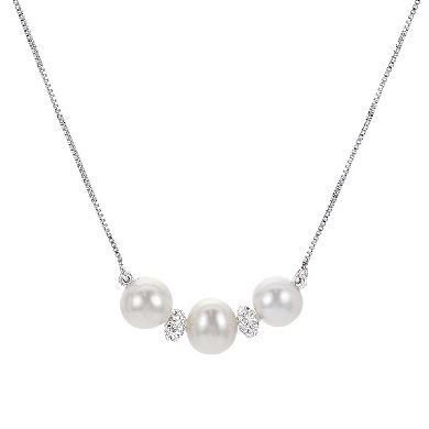PearLustre by Imperial Freshwater Cultured Pearl & Crystal Bead Necklace & Earring Set