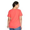 Plus Size Sonoma Goods For Life® Essential V-Neck Short Sleeve Tee