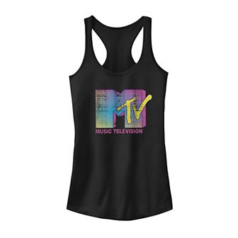 Juniors' MTV 90's Hot Pink Neon Graphic Tank Top