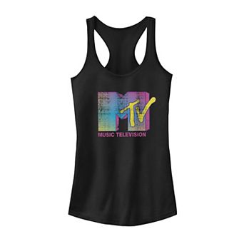 Juniors' MTV 90's Hot Pink Neon Graphic Tank Top