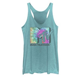 Juniors' MTV Logo Classic Tie Dye Graphic Tank Top