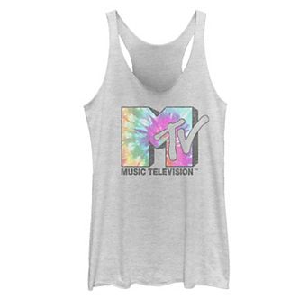 Juniors' MTV Logo Classic Tie Dye Graphic Tank Top