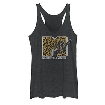 Juniors' MTV Logo Cheetah Print Graphic Tank Top