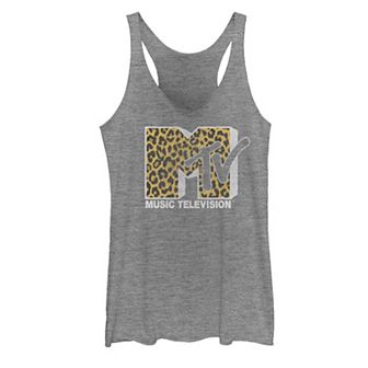 Juniors' MTV Logo Cheetah Print Graphic Tank Top