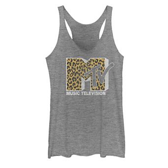 Juniors' MTV Logo Cheetah Print Graphic Tank Top