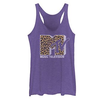 Juniors' MTV Logo Cheetah Print Graphic Tank Top