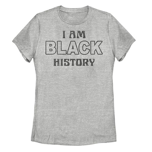 Juniors' I Am Black History Tee