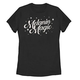Juniors' Melanin Magic Text Tee