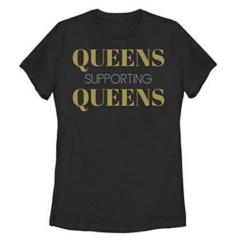 Juniors' Queens Supporting Queens Text Tee