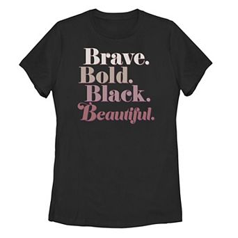 Juniors' Black Beauty Text Tee
