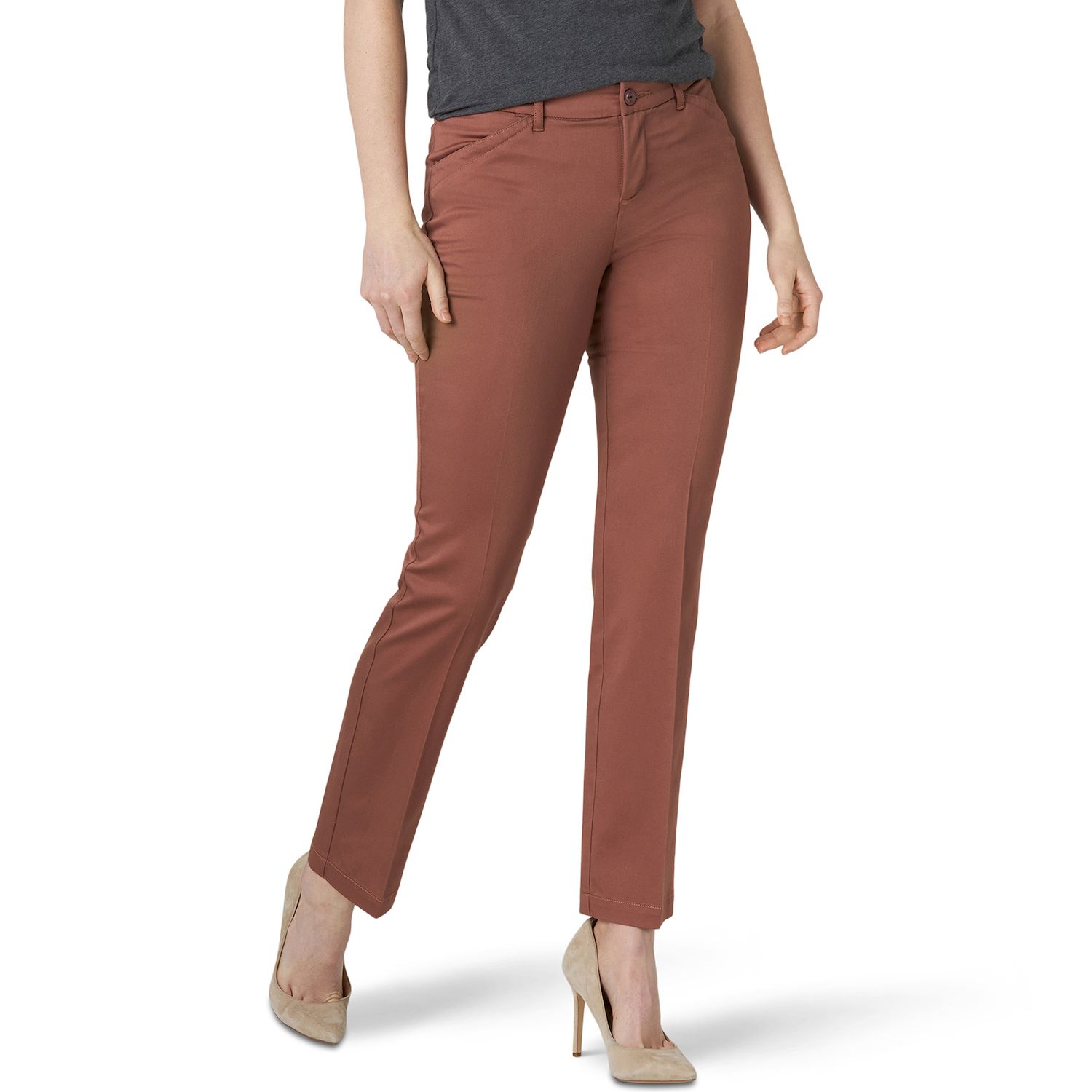 womens lee flex motion straight leg pants