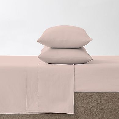 Color Sense Cool & Crisp Percale Weave Cotton Sheet Set & Pillowcases