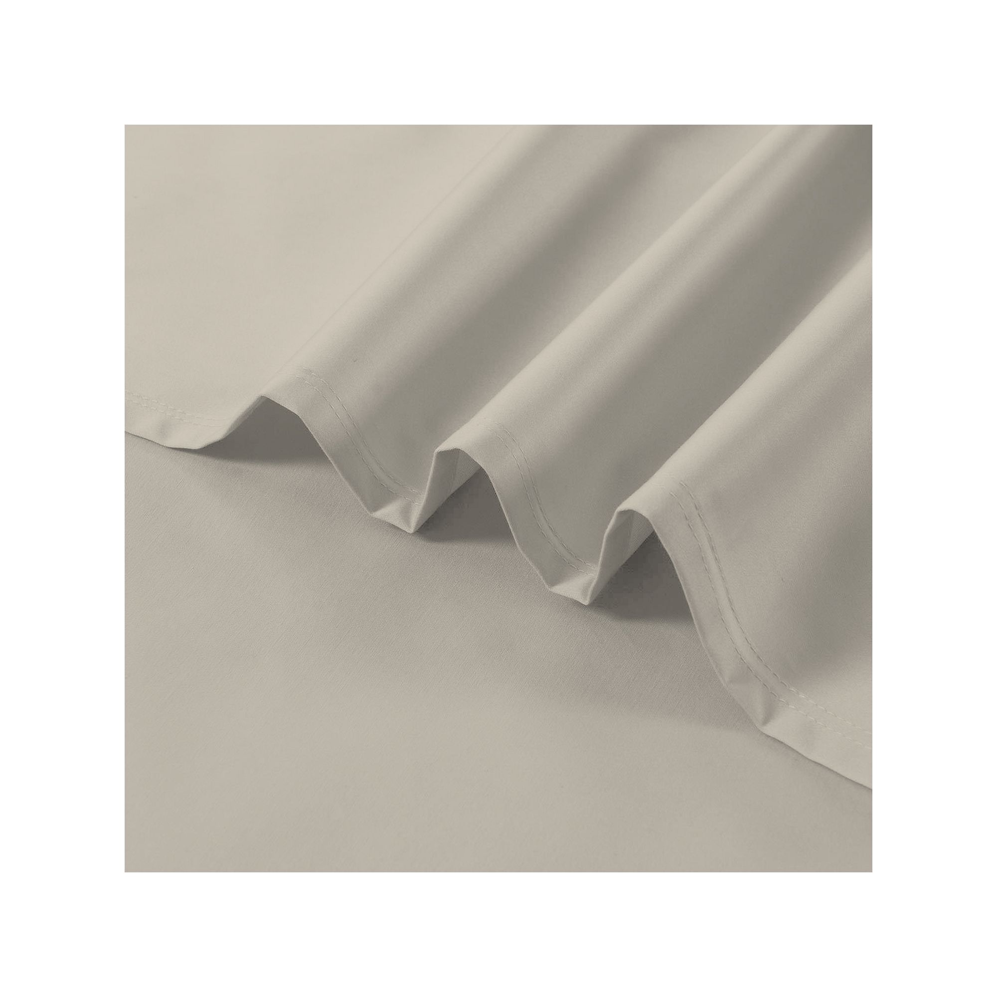 Color Sense Cool & Crisp Percale Weave Cotton Sheet Set & Pillowcases, Beig