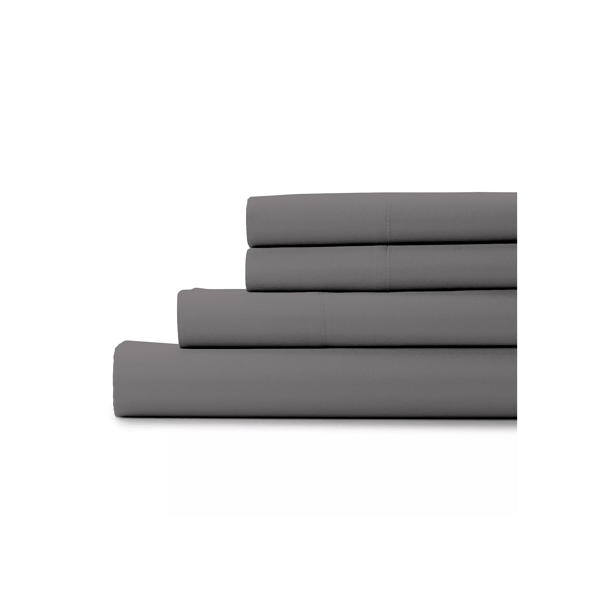 Color Sense Cool & Crisp Percale Weave Cotton Sheet Set & Pillowcases, Medi