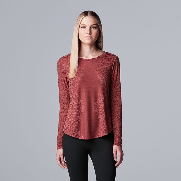 Top Long Sleeve By Simply Vera Size: Xl
