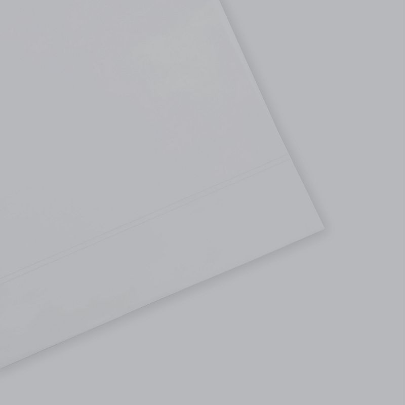 100% Cotton Percale Single Flat Sheet Cool & Crisp Full Light Gray by Color Sense