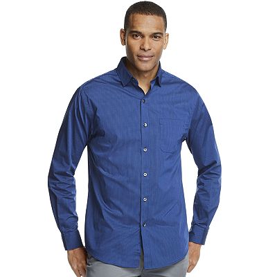 Big Tall Van Heusen Stain Shield Classic-Fit Poplin Button-Down