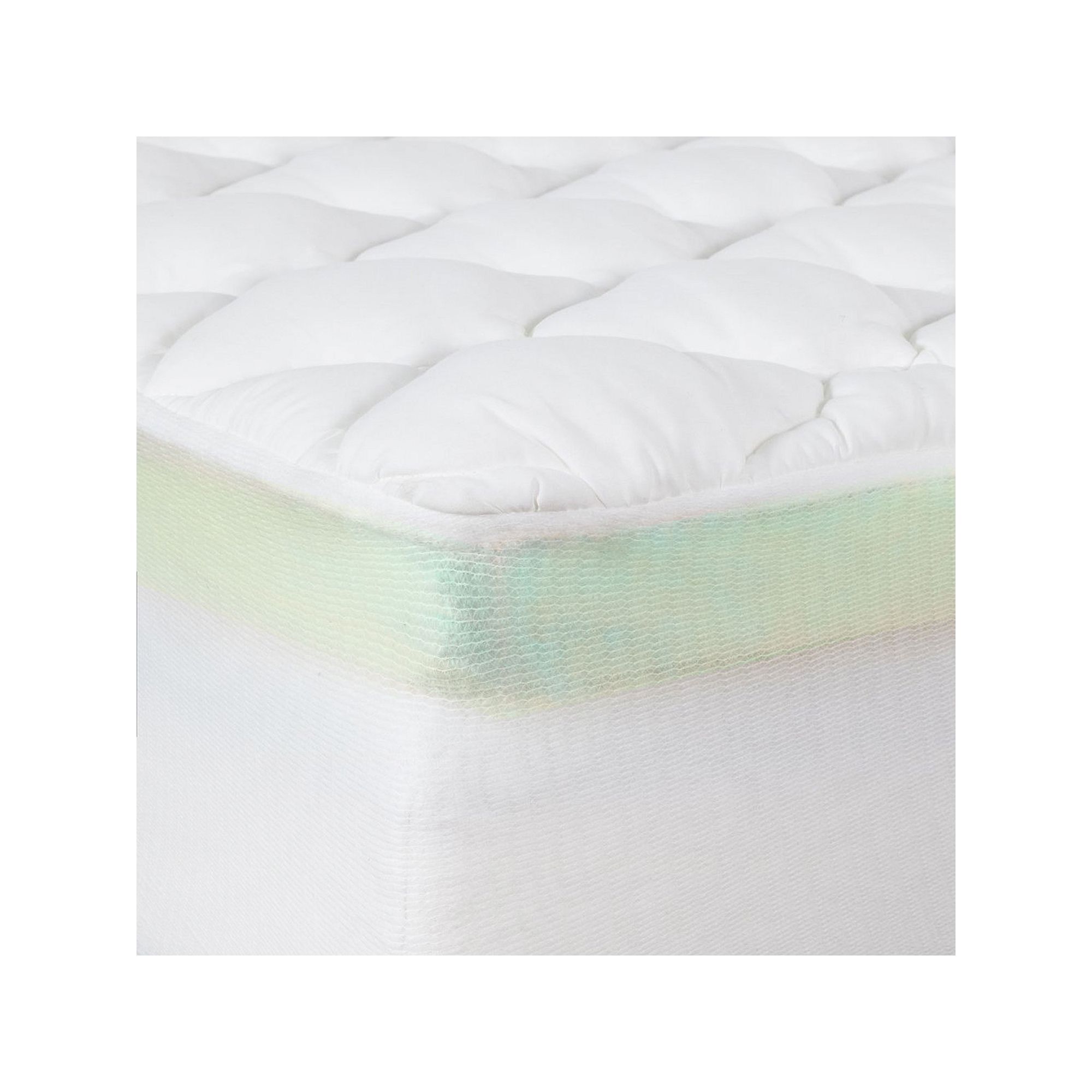 Double Thick 2-piece Mattress Pad & Comfort Topper, White