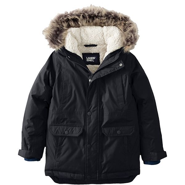 Boys best sale black parka