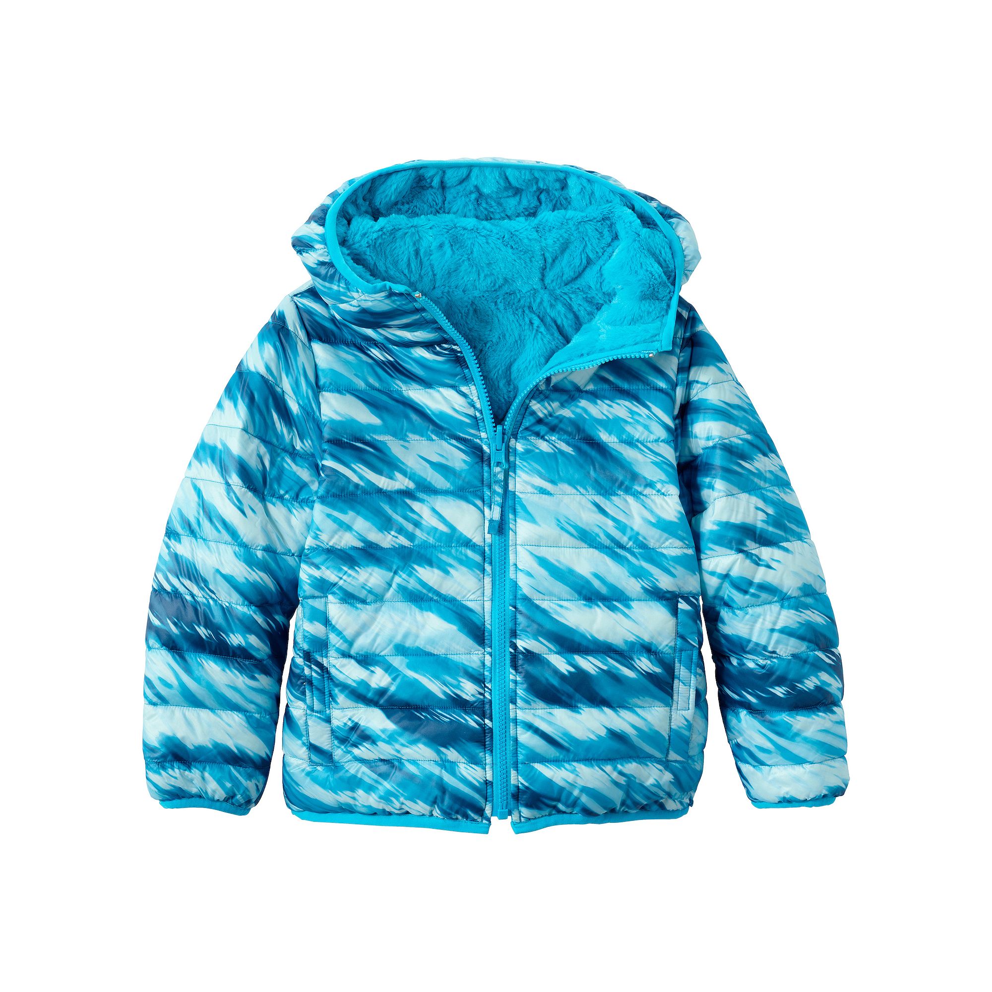 Kids 2-20 Lands End Reversible Jacket, Boys, Size: XS(4/5), Turquoise Blu