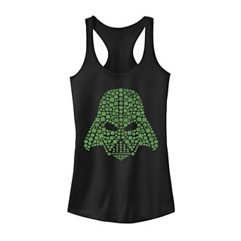 Juniors' Star Wars Darth Vader Clover Saint Patrick's Tank Top
