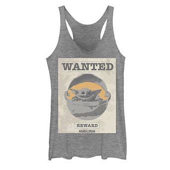 Juniors' Star Wars The Mandalorian The Child Wanted Poster Tank Top