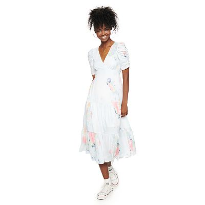 junior midi dresses with sleeves Juniors' SO Puff Sleeve Midi Dress