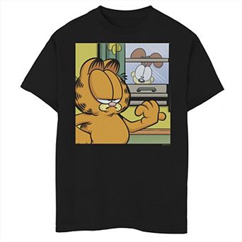 Boys 8-20 Garfield Window Talk Poster Graphic Tee