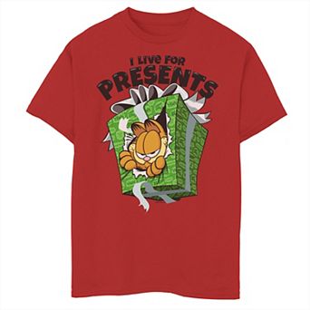 Boys 8-20 Garfield Is Present Holiday Graphic Tee