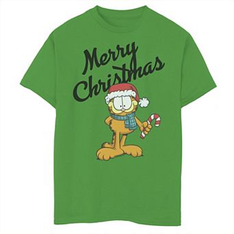 Boys 8-20 Garfield Christmas Holiday Graphic Tee