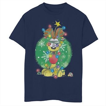Boys 8-20 Garfield Odie Lights Holiday Graphic Tee