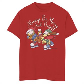 Boys 8-20 Garfield Merry And Bright Holiday Graphic Tee